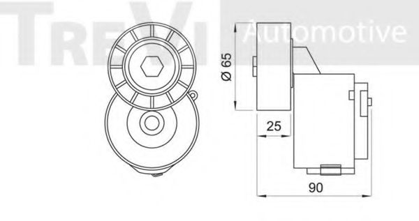 Натяжная планка, поликлиновой ремень BERTOLOTTI 94209