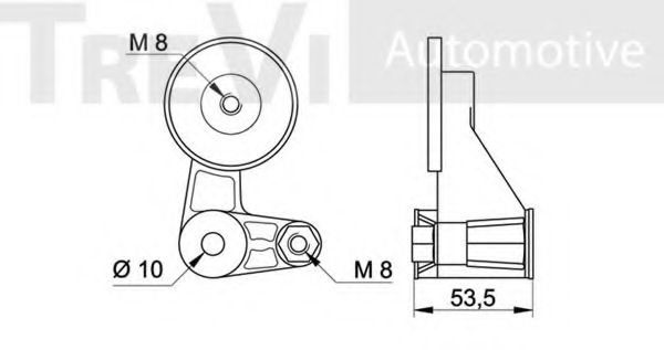 Натяжитель ремня, клиновой зубча TREVI AUTOMOTIVE TA1856