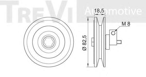 Натяжной ролик, поликлиновой  ремень TREVI AUTOMOTIVE A1418