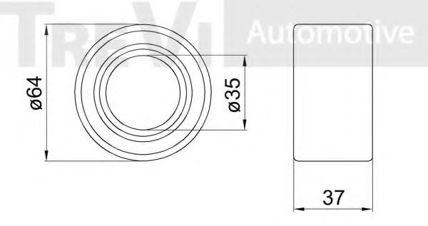Комплект подшипника ступицы колеса TREVI AUTOMOTIVE KR158