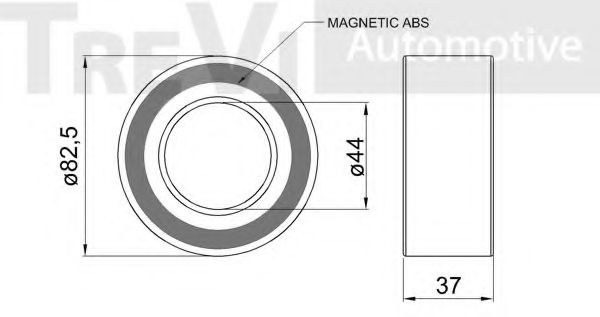 Комплект подшипника ступицы колеса TREVI AUTOMOTIVE 335027