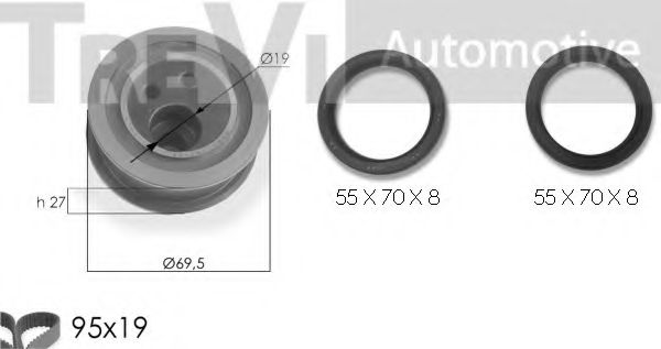 Комплект ремня ГРМ TREVI AUTOMOTIVE KD1098S