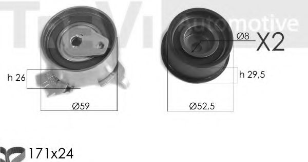 Комплект ремня ГРМ TREVI AUTOMOTIVE KD1386