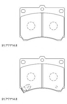 Комплект тормозных колодок, дисковый тормоз ASIMCO KD3799