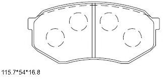 Комплект тормозных колодок, дисковый тормоз ASIMCO KD4350