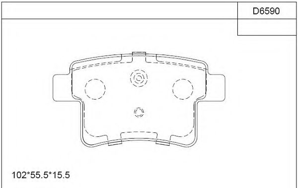 Комплект тормозных колодок, дисковый тормоз ASIMCO KD6590