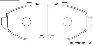 Комплект тормозных колодок, дисковый тормоз ASIMCO KD6758