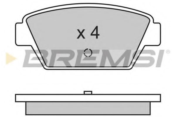 Комплект тормозных колодок, дисковый тормоз BREMSI BP2330