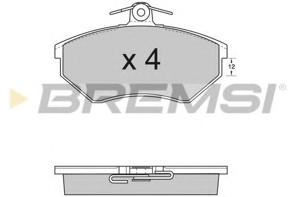 Комплект тормозных колодок, дисковый тормоз BREMSI BP2532