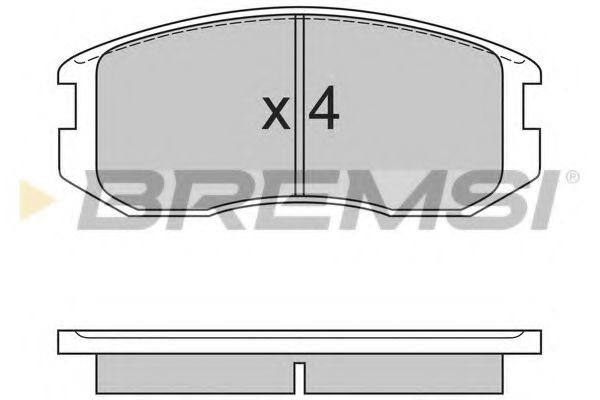 Комплект тормозных колодок, дисковый тормоз BREMSI BP2558