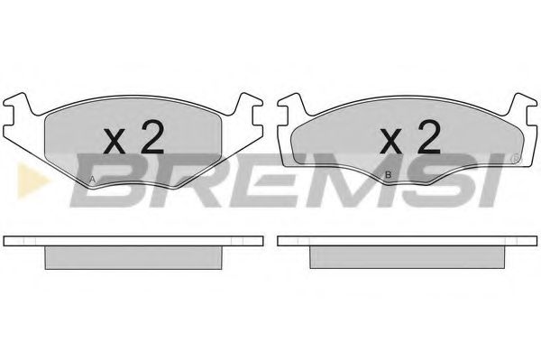 Комплект тормозных колодок, дисковый тормоз BREMSI BP2645
