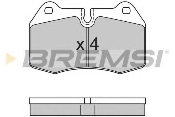 Комплект тормозных колодок, дисковый тормоз BREMSI BP2660