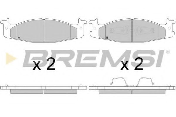 Комплект тормозных колодок, дисковый тормоз REMSA 47102