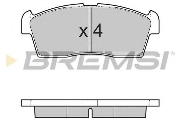 Комплект тормозных колодок, дисковый тормоз BREMSI BP3380