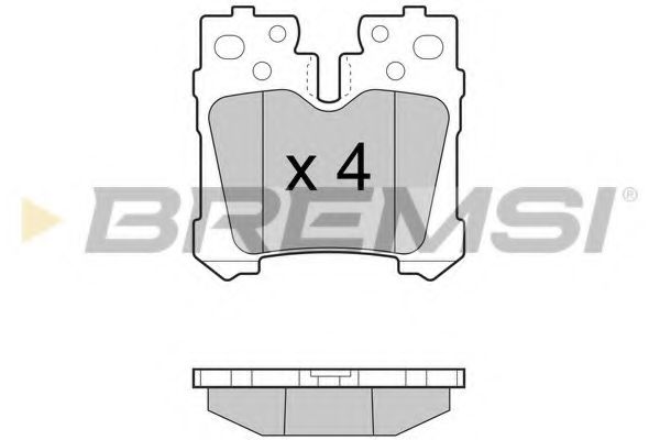 Комплект тормозных колодок, дисковый тормоз BREMSI BP3463