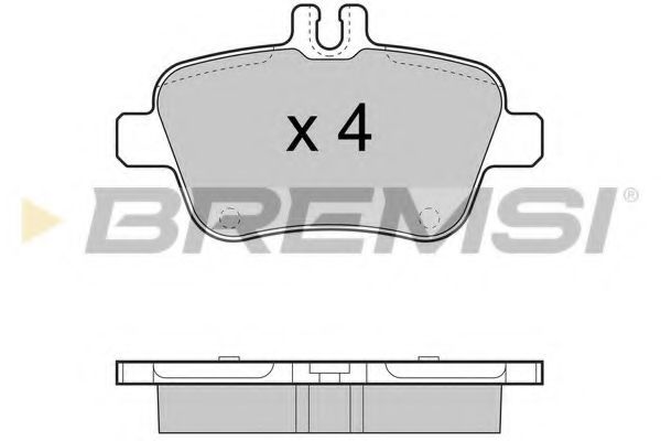 Комплект тормозных колодок, дисковый тормоз BREMSI BP3469