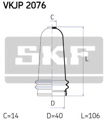 Комплект пылника, рулевое управление SKF VKJP 2076