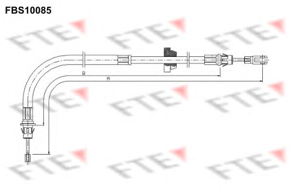 Трос, стояночная тормозная система FTE FBS10085