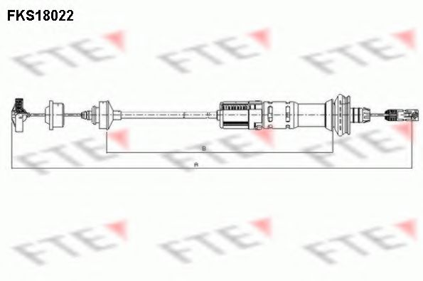 Трос, управление сцеплением FTE FKS18022