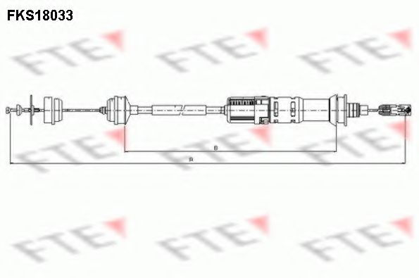 Трос, управление сцеплением FTE FKS18033