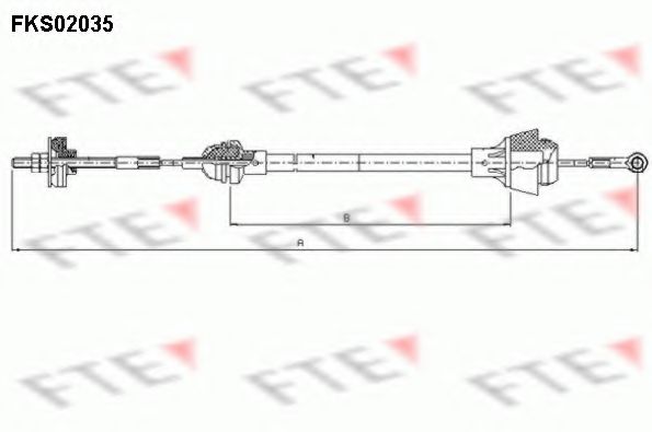 Трос, управление сцеплением FTE FKS02035