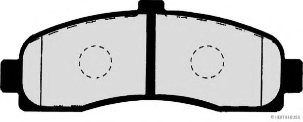 Комплект тормозных колодок, дисковый тормоз HERTH+BUSS JAKOPARTS 21626