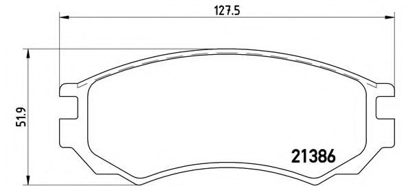 Комплект тормозных колодок, дисковый тормоз BREMBO P 56 028