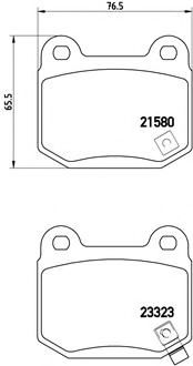 Комплект тормозных колодок, дисковый тормоз BREMBO P 56 048