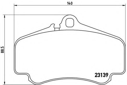 Комплект тормозных колодок, дисковый тормоз BREMBO P 65 011