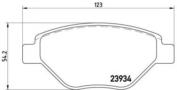 Комплект тормозных колодок, дисковый тормоз BREMBO P 68 031