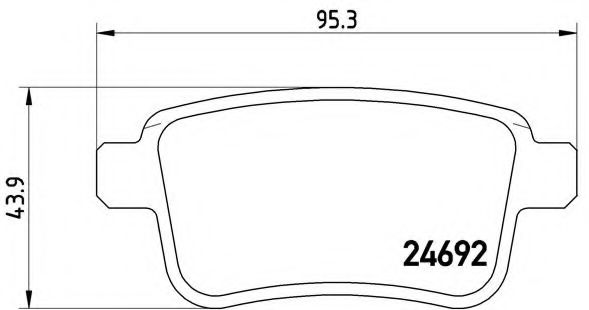 Комплект тормозных колодок, дисковый тормоз BREMBO P 68 043