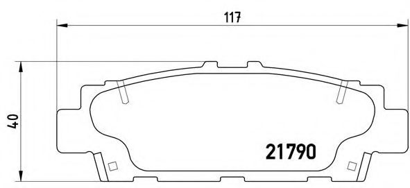 Комплект тормозных колодок, дисковый тормоз BREMBO P 83 032