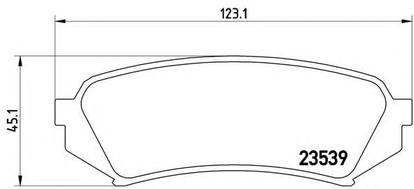 Комплект тормозных колодок, дисковый тормоз BREMBO P 83 049