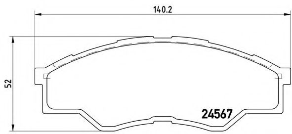 Комплект тормозных колодок, дисковый тормоз BREMBO P 83 096