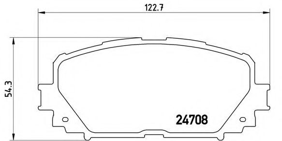 Комплект тормозных колодок, дисковый тормоз BREMBO P 83 101