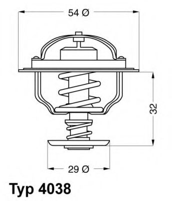 Термостат, охлаждающая жидкость WAHLER 4038.76D