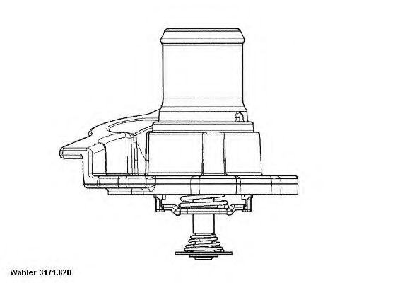 Термостат, охлаждающая жидкость WAHLER 3171.82D