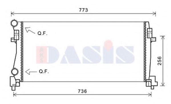 Радиатор, охлаждение двигателя AKS DASIS 480091N