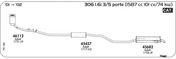 Система выпуска ОГ AKS DASIS SGPE189