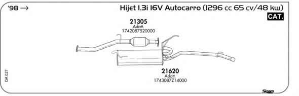 Система выпуска ОГ AKS DASIS SGDA027