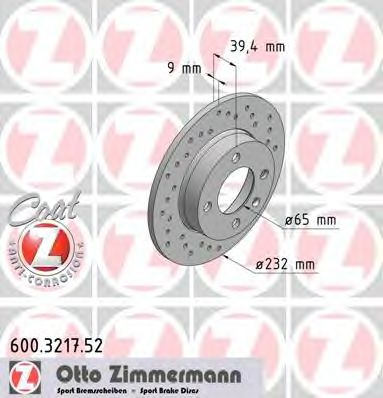 Тормозной диск ZIMMERMANN 600.3217.52