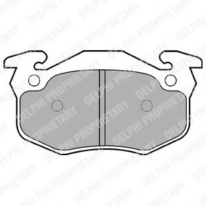 Комплект тормозных колодок, дисковый тормоз DELPHI LP836