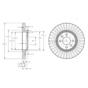 Тормозной диск DELPHI BG3430C