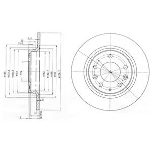 Тормозной диск DELPHI BG3875C