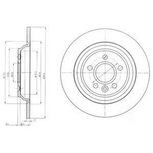 Тормозной диск DELPHI BG4239C