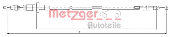 Тросик газа METZGER 10.0102