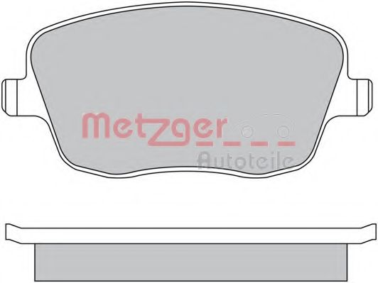 Комплект тормозных колодок, дисковый тормоз METZGER 1170417