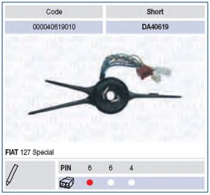 Выключатель на колонке рулевого управления MAGNETI MARELLI 40619