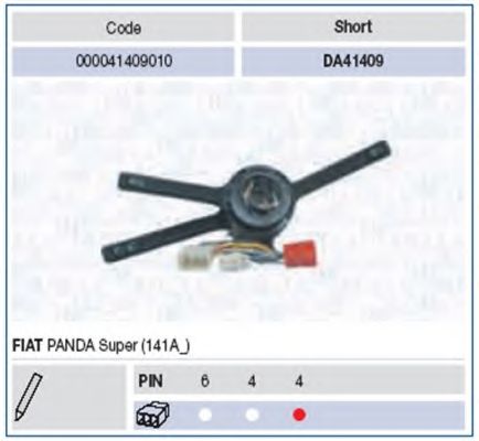 Выключатель на колонке рулевого управления MAGNETI MARELLI 41409
