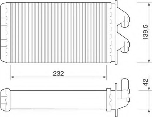 Теплообменник, отопление салона MAGNETI MARELLI 350218213000